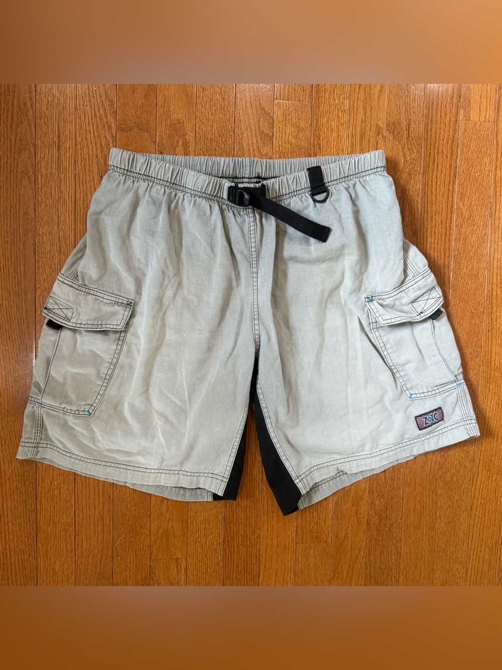 Vintage ZOIC Mens Large Mountain Biking Shorts Belted Cargo MTB Gorpcore 90s USA